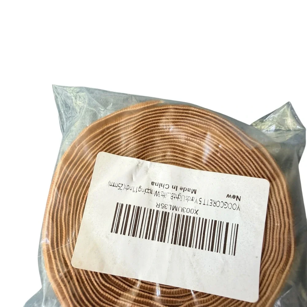 YOOGCORETT Velvet Ribbon 3 Rolls 15 Yards Light Brown New 1 Inch Craft‎ Trim